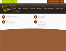 Tablet Screenshot of prestigefamilydentistry.net